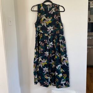 Aritzia Wilfred Cotton Floral Midi Dress